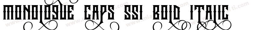 Monologue Caps SSi Bold Italic Small Caps字体转换